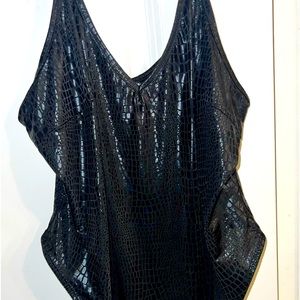 Leather body suit 1x